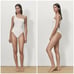 NWT Massimo Dutti White One Piece Open Back Swimsuit Size Large