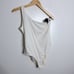 NWT Massimo Dutti White One Piece Open Back Swimsuit Size Large
