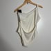 NWT Massimo Dutti White One Piece Open Back Swimsuit Size Large