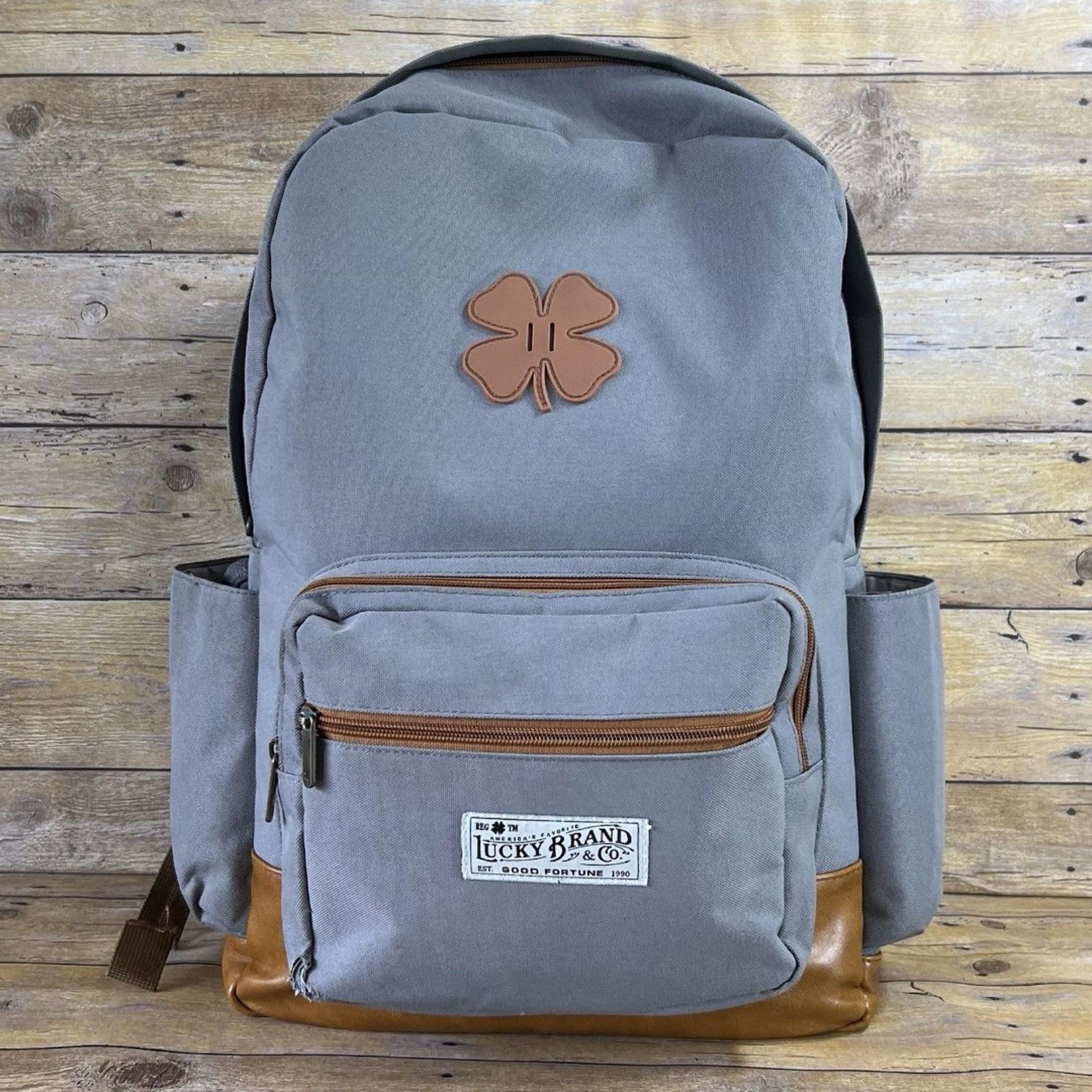 Lucky Brand Backpack Premium Laptop Canvas Unisex Backpack Color Grey