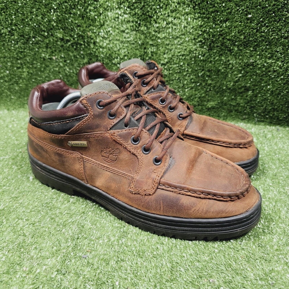 Timberland Heritage Mid Lace Up Gore-Tex Brown Leather Ankle Boots Mens 10.5