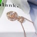 18K Rose Gold Pink 2ct Diamond Necklace Womens Ladies 18 18in Heart Chain 2 ct