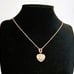 18K Rose Gold Pink 2ct Diamond Necklace Womens Ladies 18 18in Heart Chain 2 ct