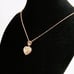 18K Rose Gold Pink 2ct Diamond Necklace Womens Ladies 18 18in Heart Chain 2 ct