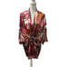 NWT DR2 Daniel Rainn Satin Floral Geometric Kimono Top Loungewear Pajama Set XL