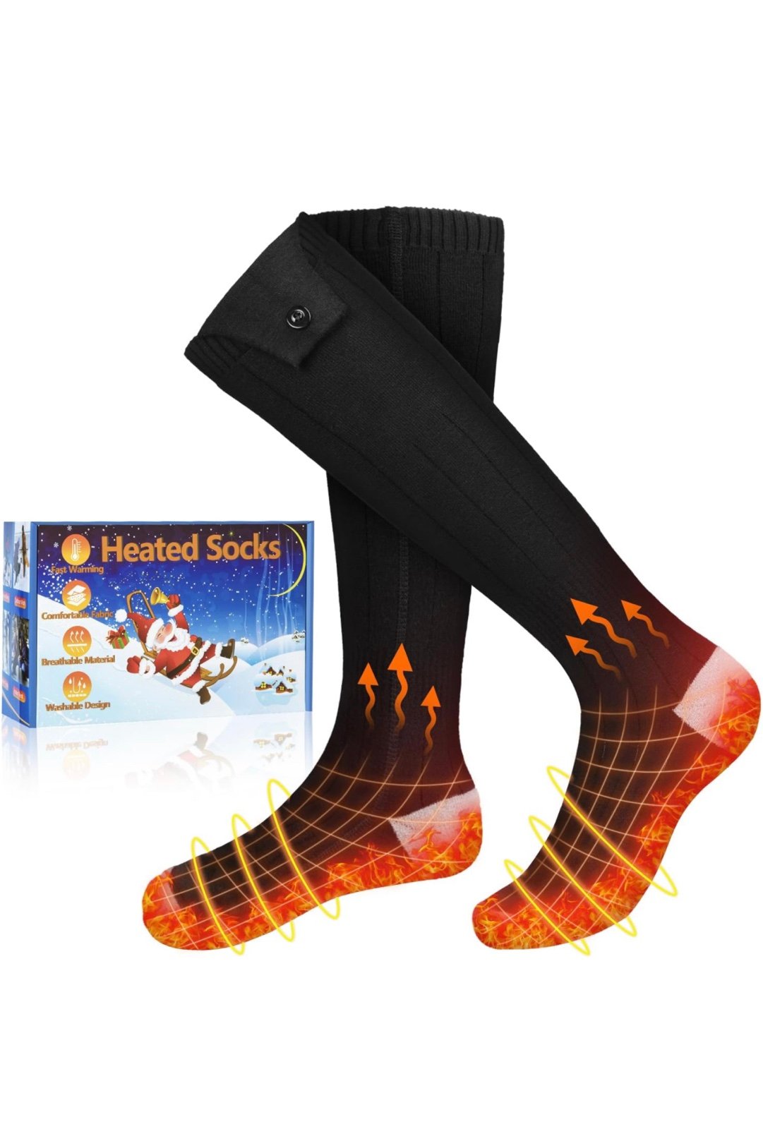 Heated Socks, Heated Socks for Women Men, 5000mAh Rechargeable Electric Heated S