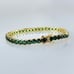 14K Gold 2ct Green Emerald Womens Gemstone Tennis Bracelet Ladies 7 New Jewelry