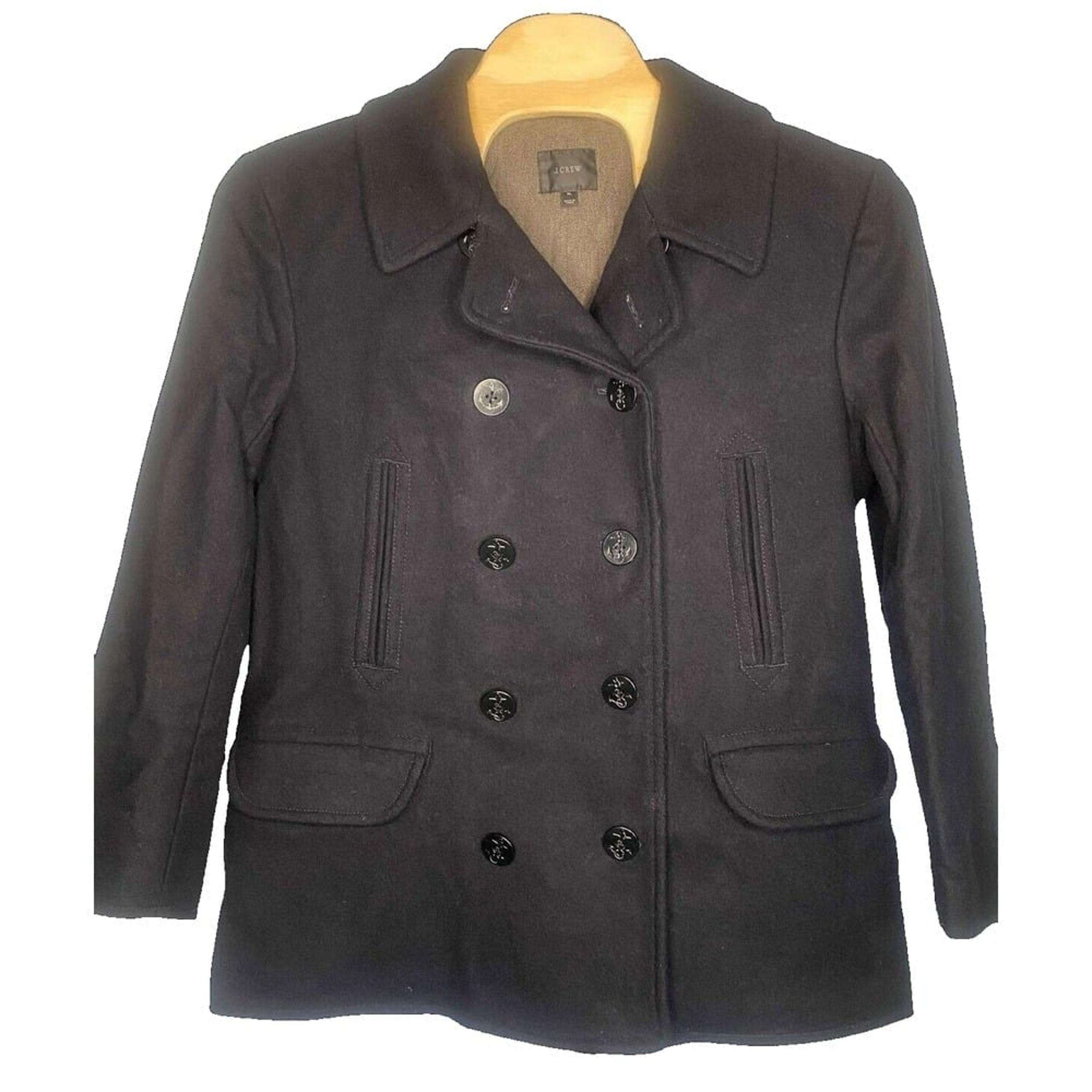 J.Crew Dock Peacoat Men's with Thinsulate Wool Nautical Dark Gray size Large