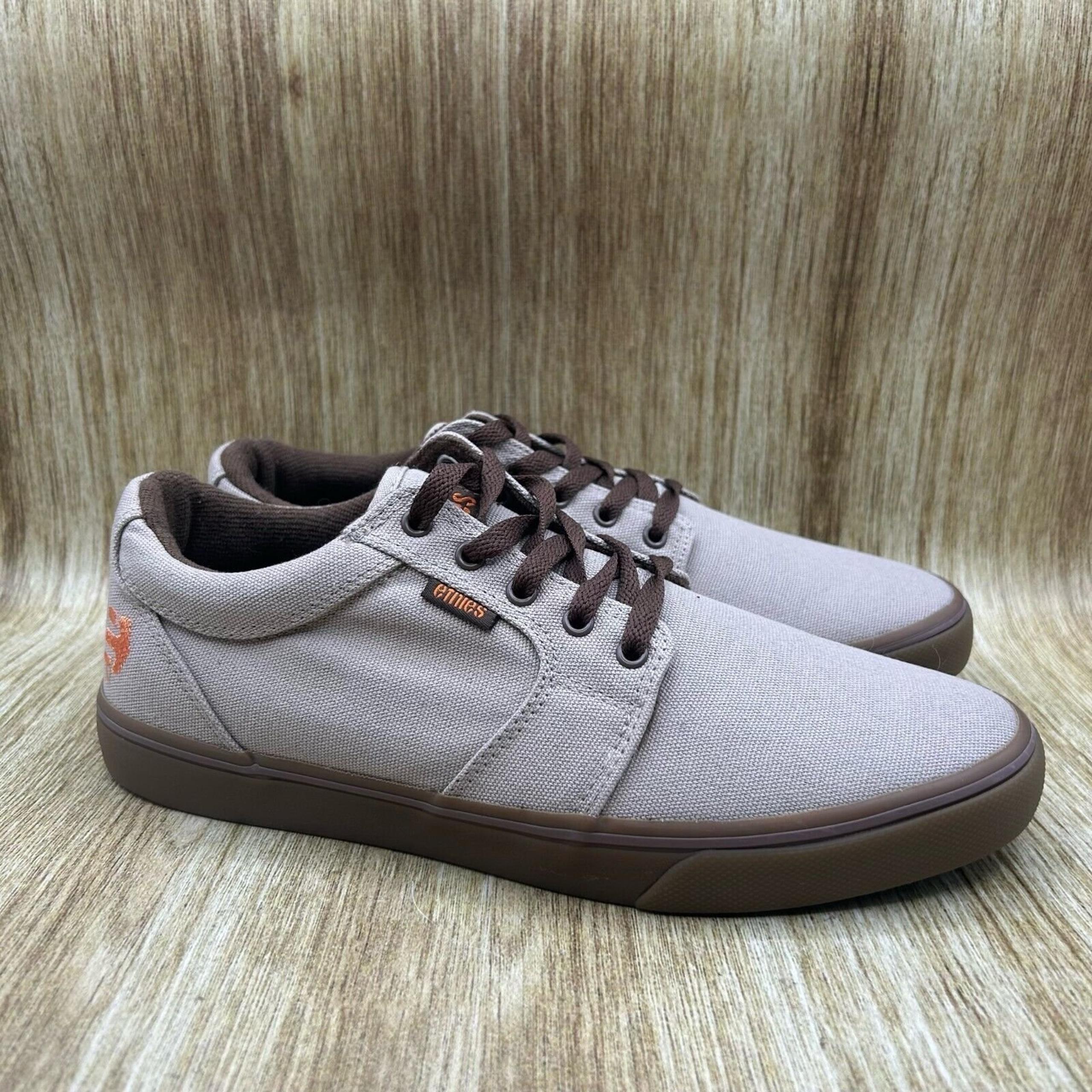 Etnies Skater Men's Size 9.5 Skateboarding Shoes Grey Brown Sneakers Low Top