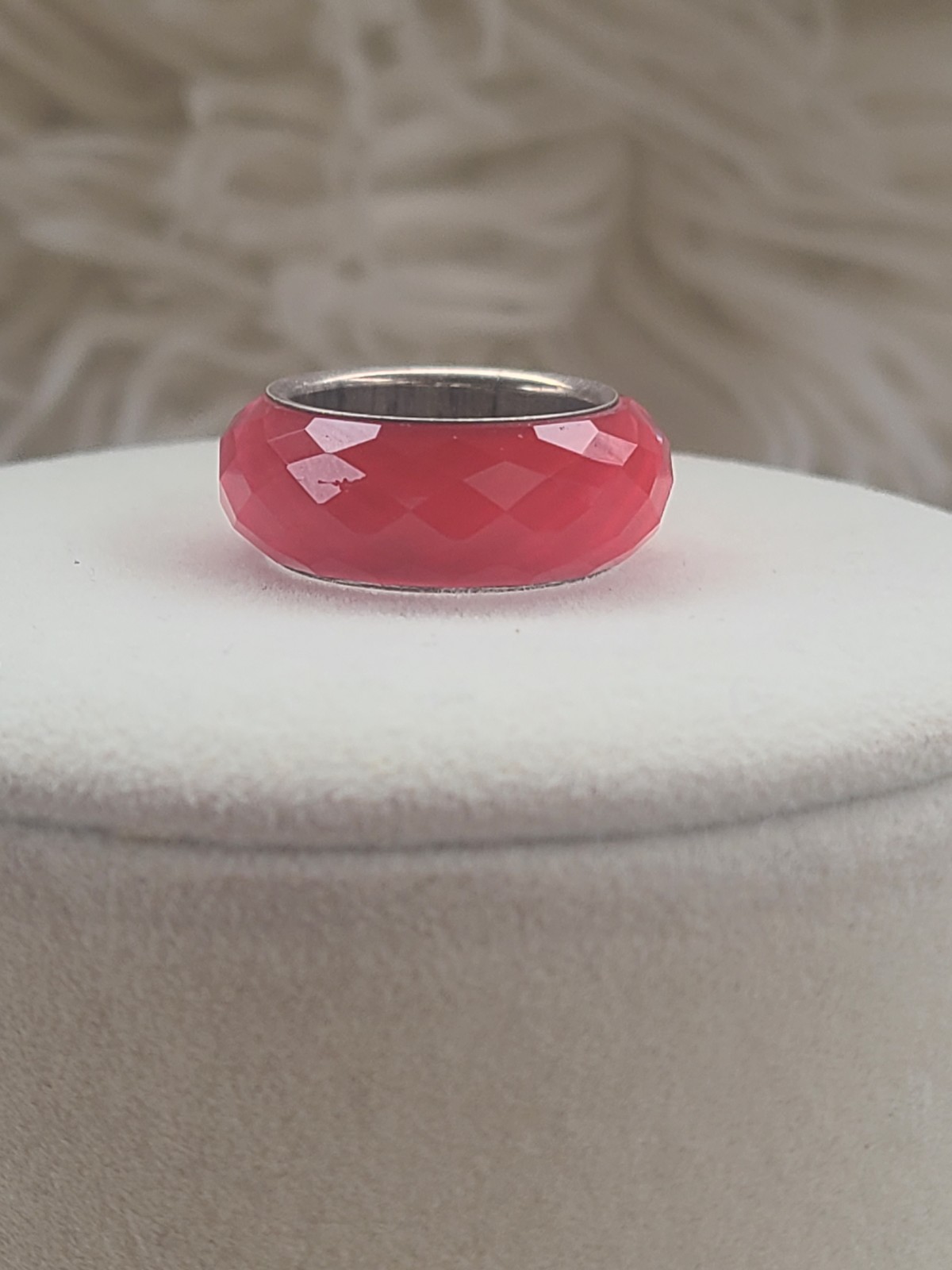 Swarovski Red Athena Flash Ring- Size 52 or 5 3/4- Good Condition