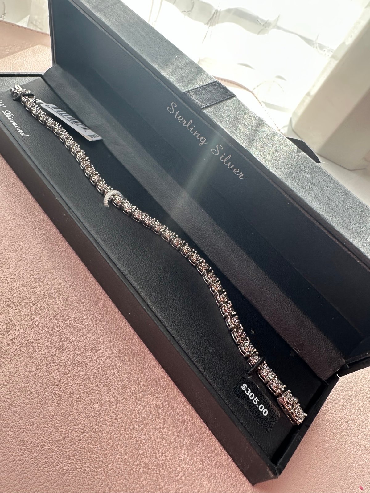 1/4 inch diamond tennis bracelet 1/4 total ct sterling silver