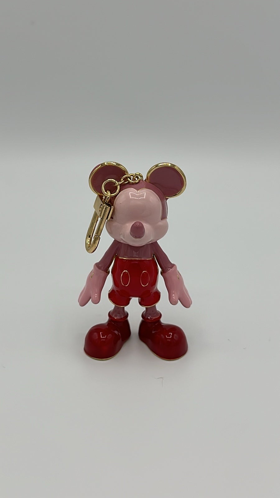 Disney x baublebar Mickey pink and red bag charm