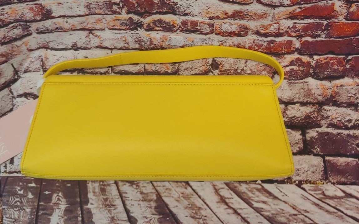 New LOUISE ET CIE Padded Leather Clutch high quality