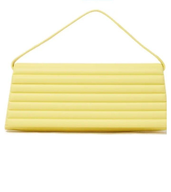 New LOUISE ET CIE Padded Leather Clutch high quality