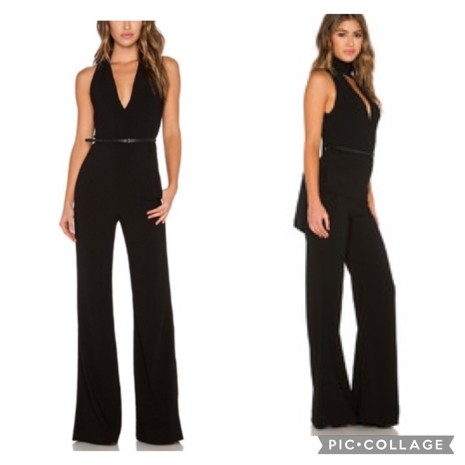 NEW Halston Heritage Tailored Scarf Jumpsui