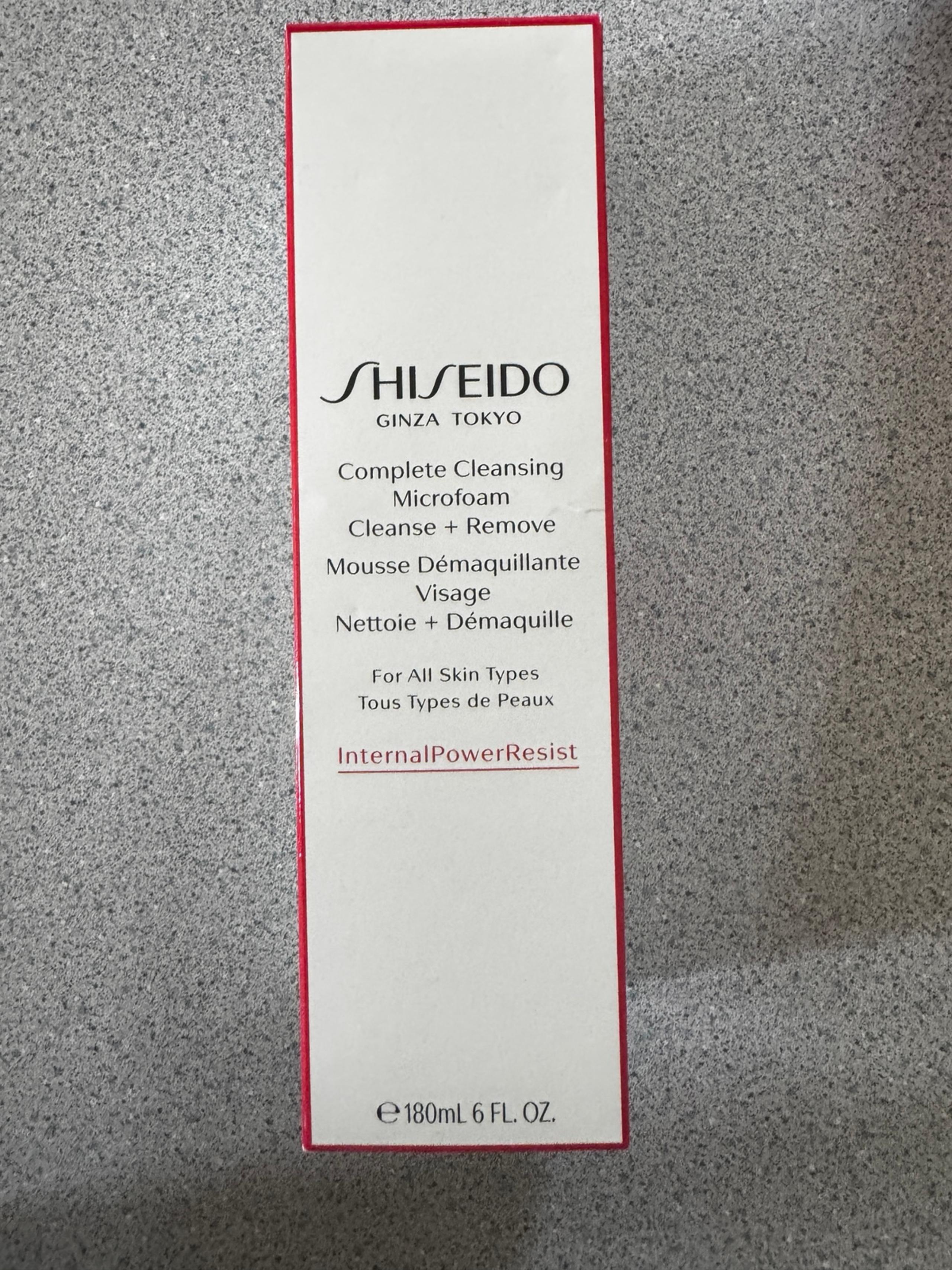 New & Sealed Shiseido Complete Face Cleansing Microfoam Cleanse & Remove 6 fl oz