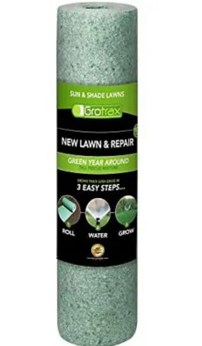 100 sq. ft. Grotrax Quick Fix Year Round Green Mixture Grass Roll Out Seed Mat