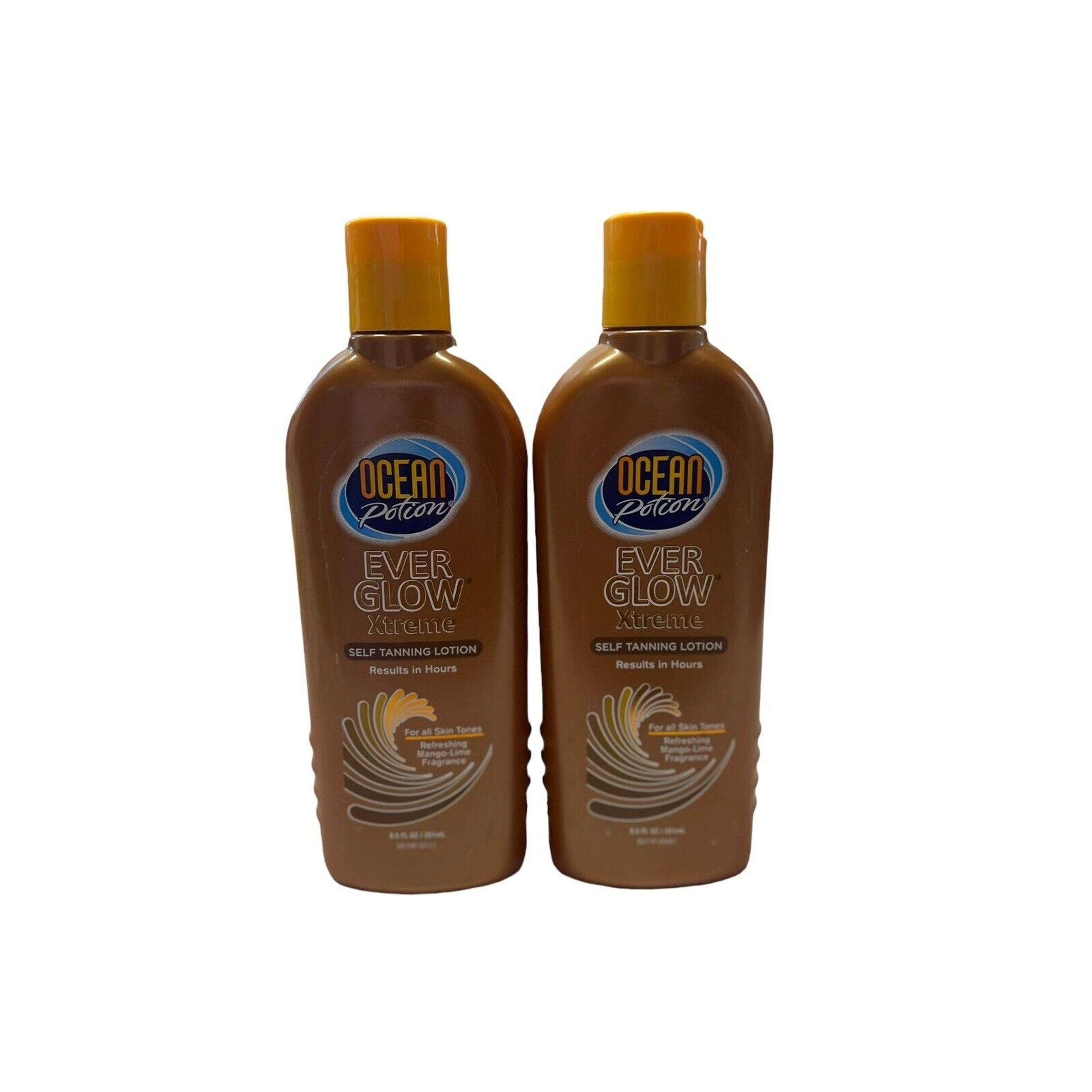 2xNew Ocean Potion Ever Glow Xtreme Self-Tanning Lotion 8.5 oz, Results in Hours