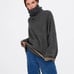 ZARA Oversized Chunky Knit Turtleneck Stripe Long Sleeves Pullover Sweater
