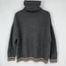 ZARA Oversized Chunky Knit Turtleneck Stripe Long Sleeves Pullover Sweater