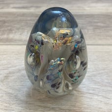 Rollin Karg Signed Art Glass Paperweight