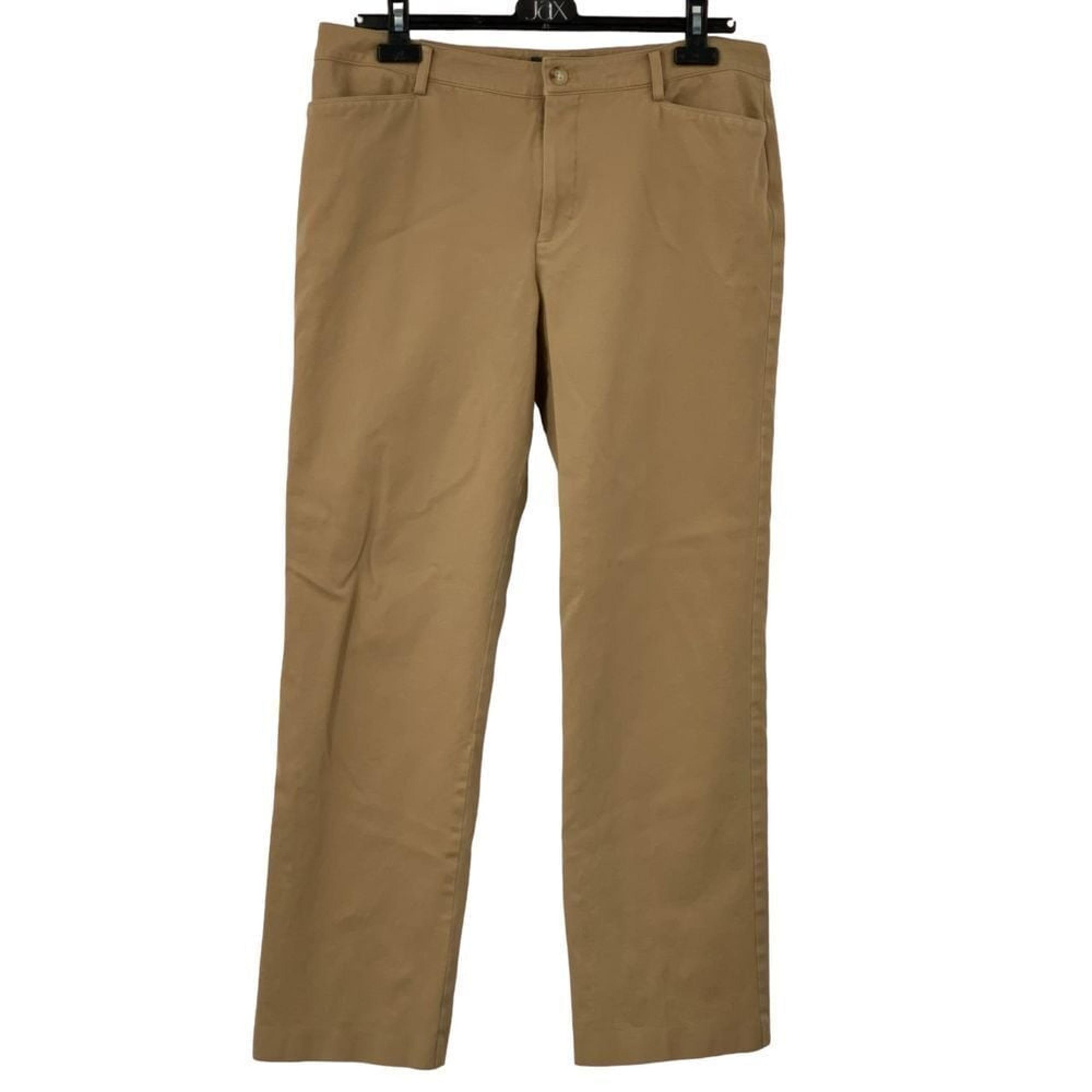 Lauren Ralph Lauren Womens Catlin Khaki Chinos Straight Leg Casual Pants Size 12