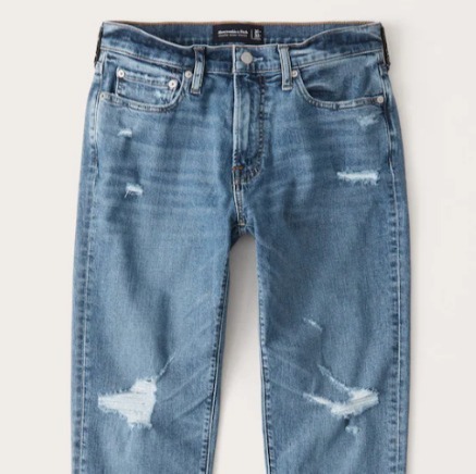 New Abercrombie & Fitch Men's Athletic Skinny Ripped Wash Jeans 32x32