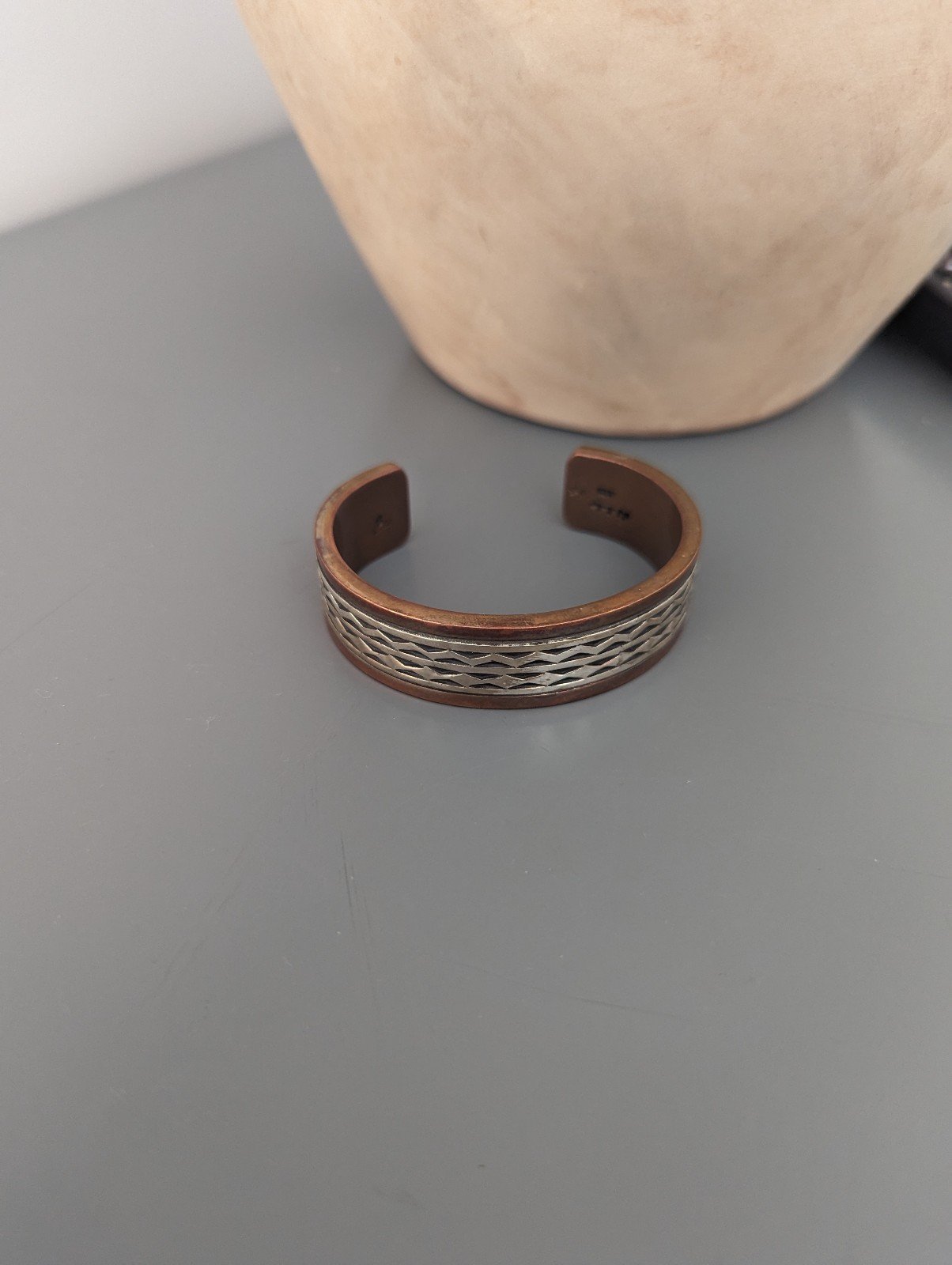 Navajo Silver and copper bracelet