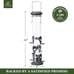 Kingsyard 2 Pack Tube Feeders with 6 Feeding Ports for Outdoors Hanging Premium