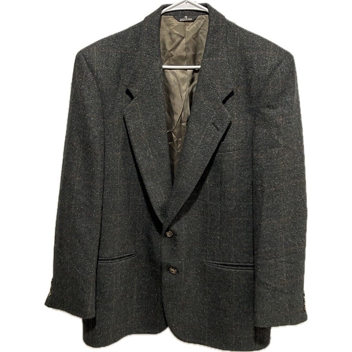Lanvin Tweed Blazer Men’s Wool Gray 44R Made In USA