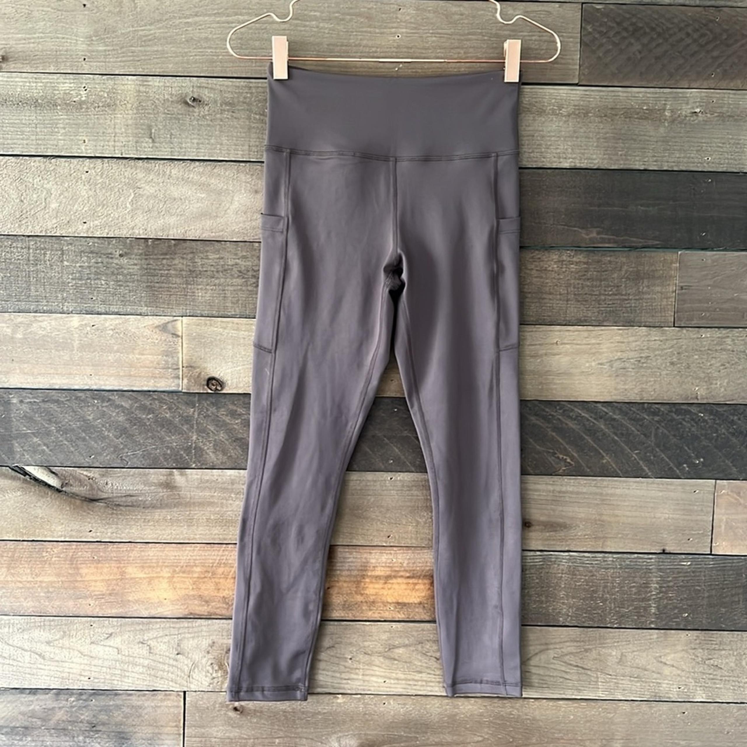 ZYIA Active Women's Side Pocket Brown 24" Athletic Leggings