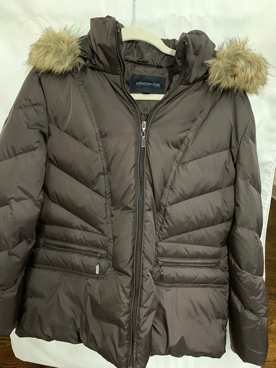 LONDON FOG Puffer/Ski Jacket-Women's-Brown-Large