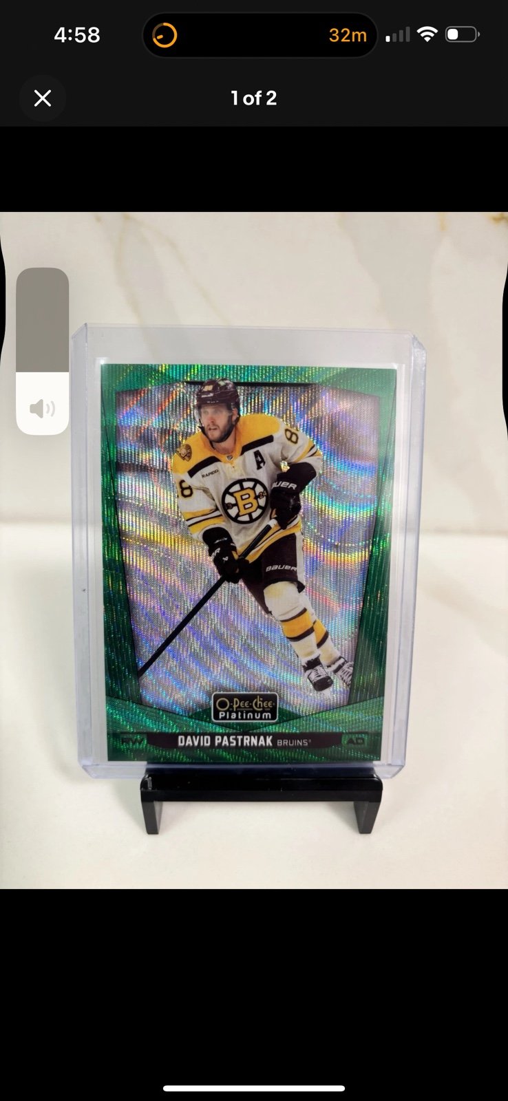 24-25 OPC Platinum David Pastrnak Emerald Serge #P-DP #02/10