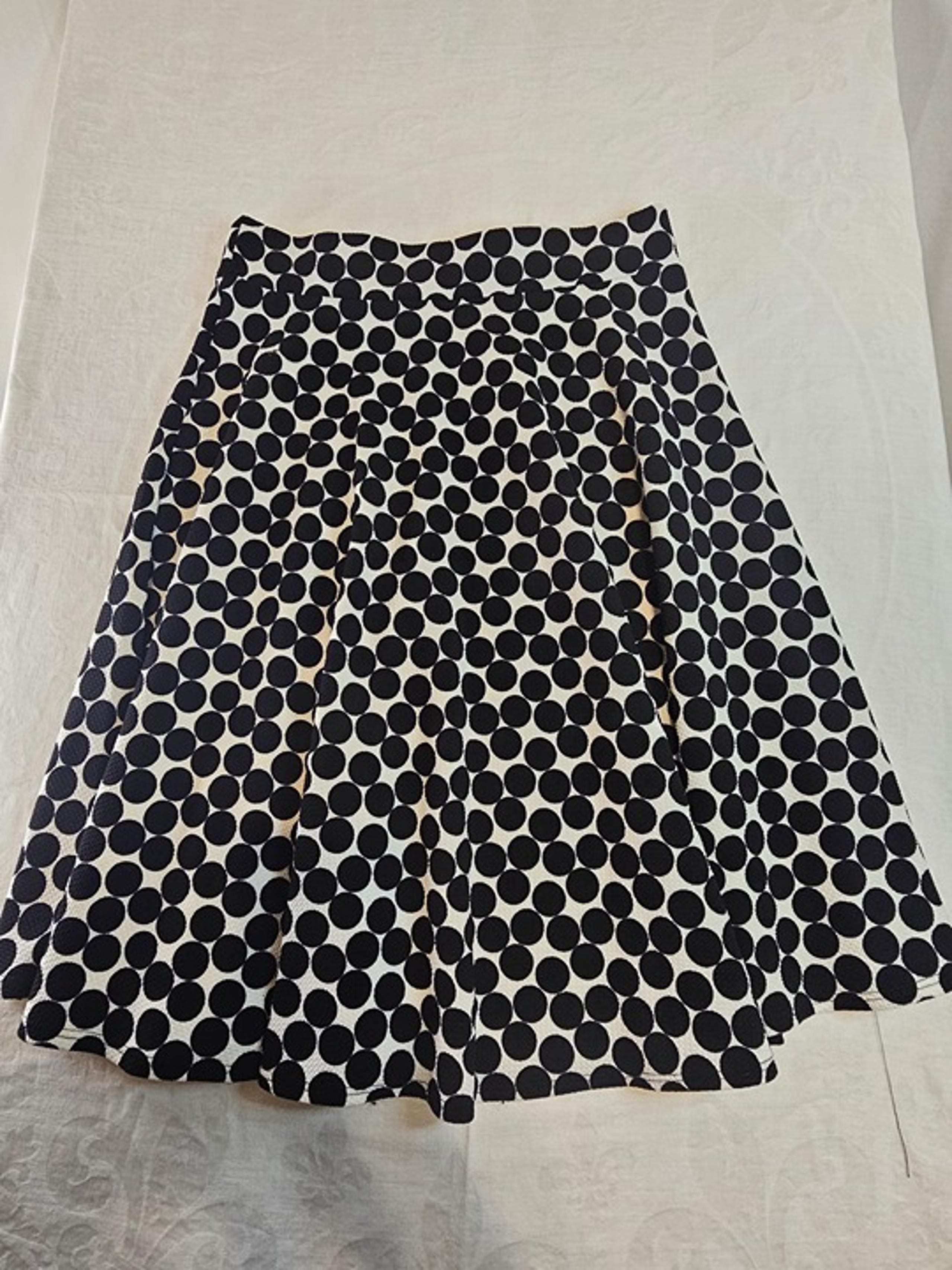 Jason Maxwell Black and White Pleated A-Line Skirt Size XL
