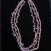 Three stranded hand beaded amethyst necklace