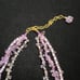 Three stranded hand beaded amethyst necklace