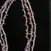 Three stranded hand beaded amethyst necklace