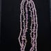 Three stranded hand beaded amethyst necklace