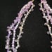 Three stranded hand beaded amethyst necklace