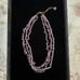Three stranded hand beaded amethyst necklace