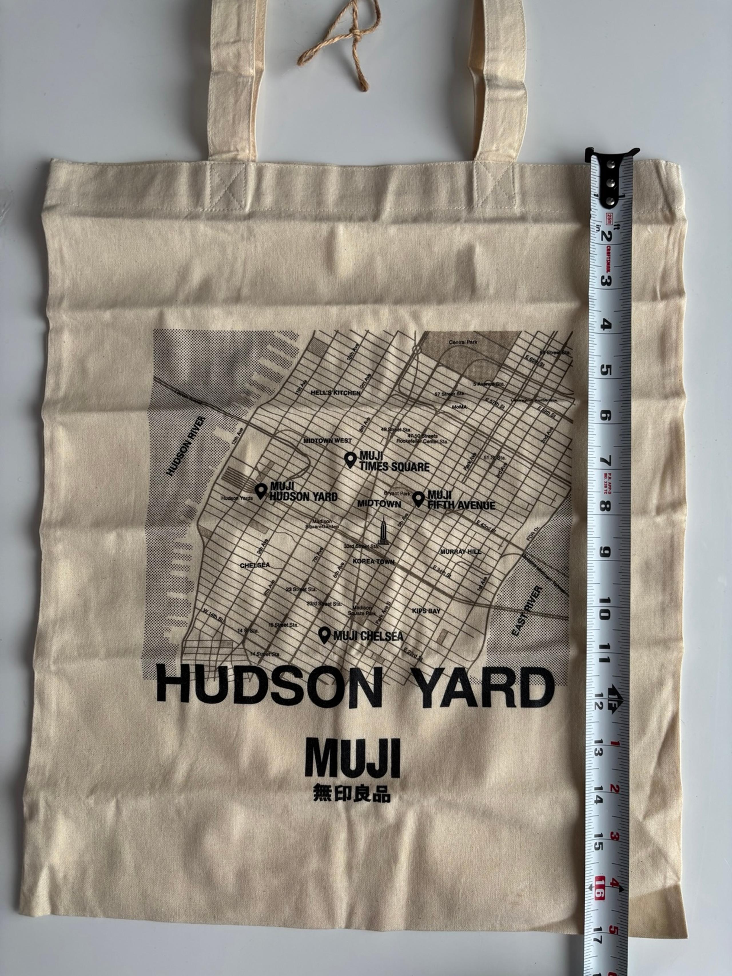 New Hudson Yards X MUJI commemorative Grand opening Map shopper tote bag