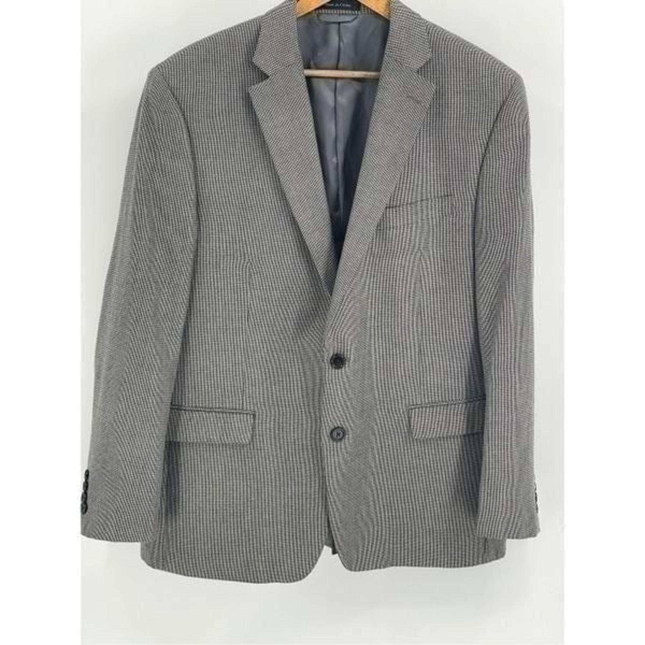 Lauren Ralph Lauren Blade Sports Coat Men's Size 44 R Black White 2 Button