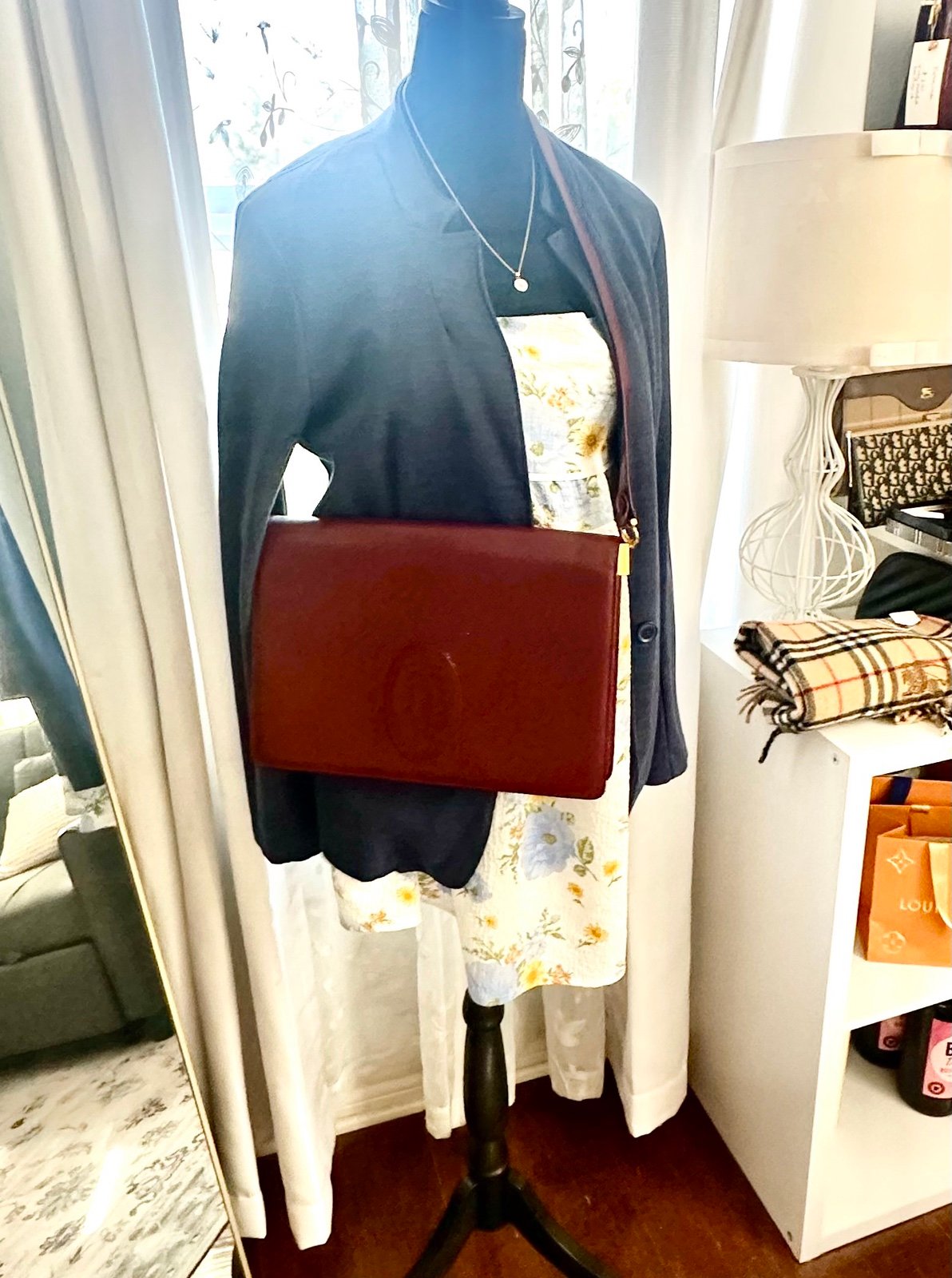 Cartier LEATHER shoulder bag with adjustable strap