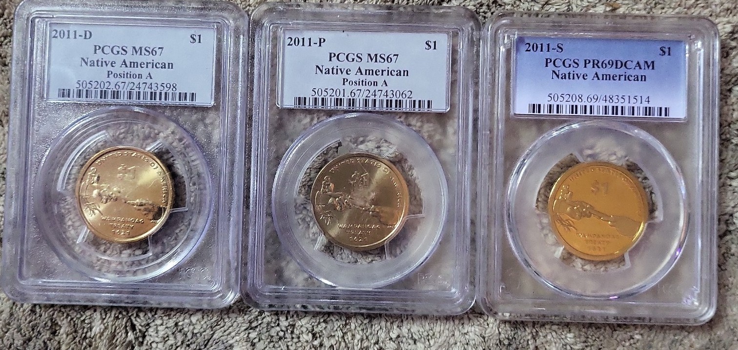 2011 D,P,S Sacagawea Native American Dollar