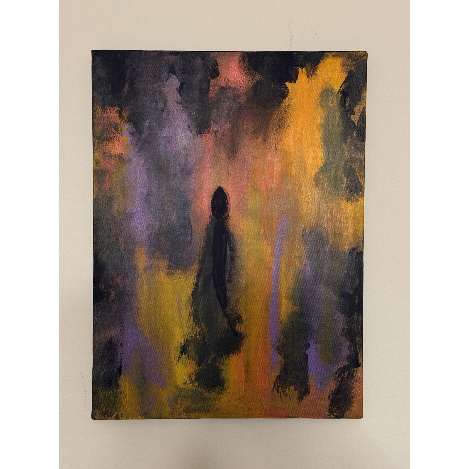 16"x12" Abstract Painting On Canvas Modern Abstract Decoration Artwork Colorful