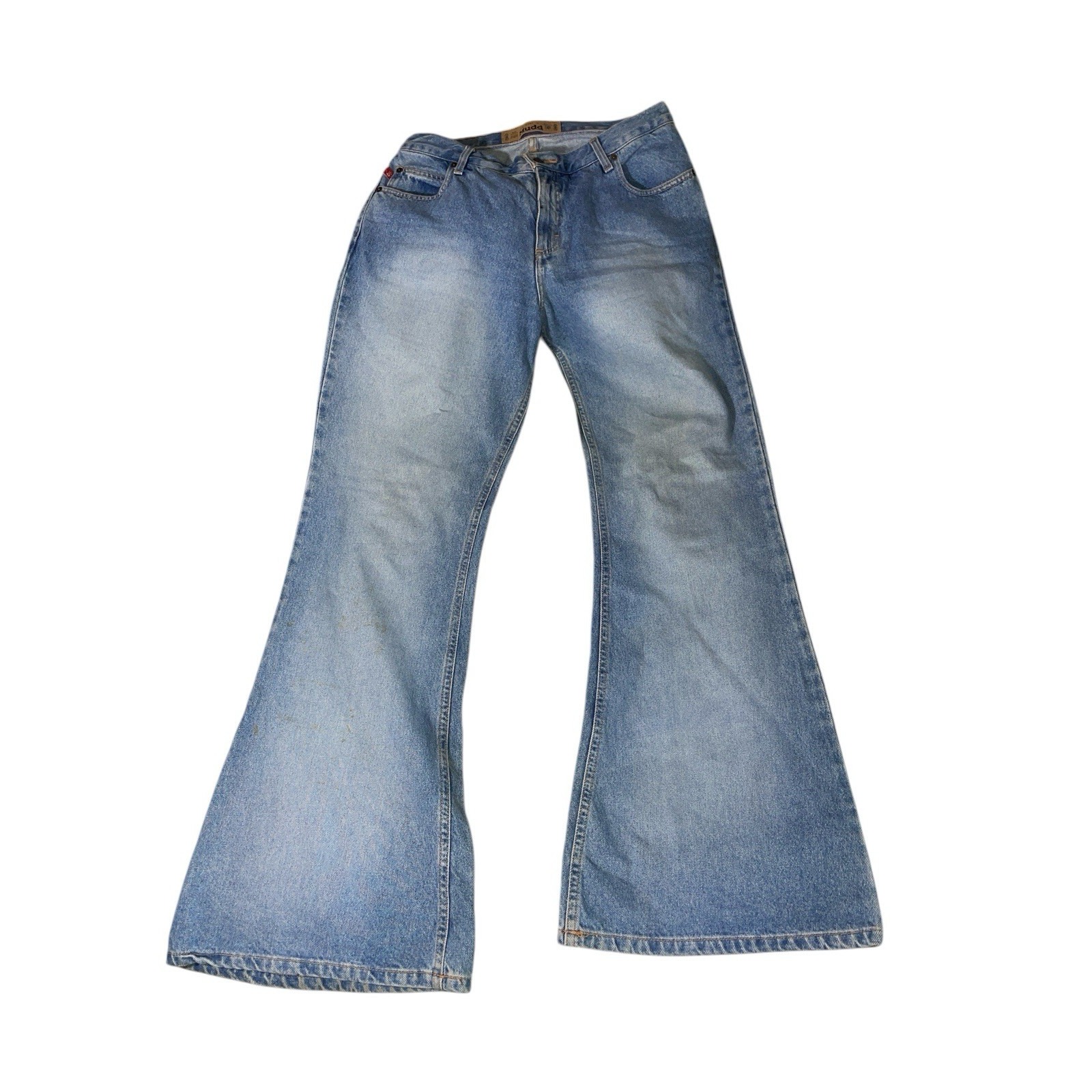 Vtg MUDD Flare Jeans Wmns Sz 13 Hippie Grunge Bell Bottoms Retro Y2K 33/33