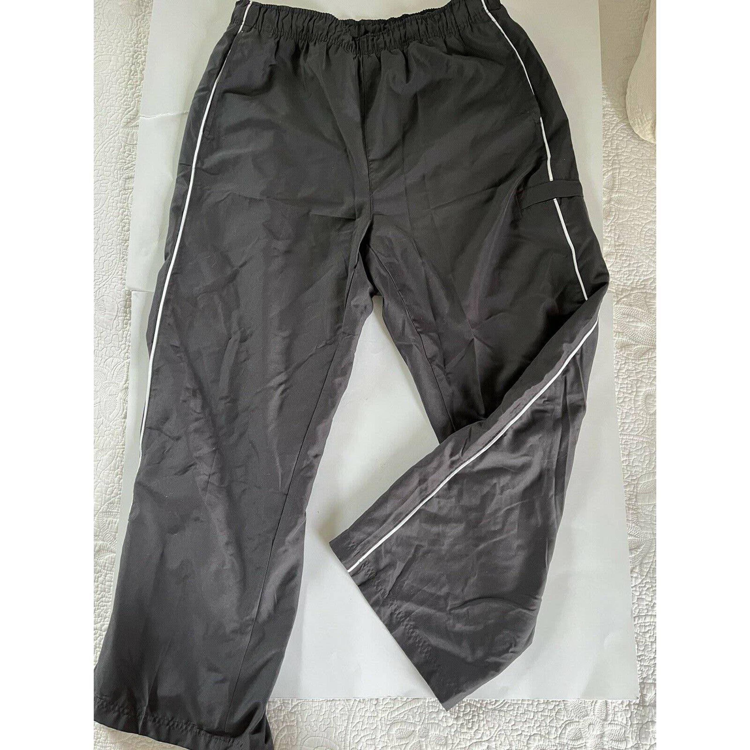 Men's Tek Gear Athletic Pants Size XL Black, Pockets, Drawstring Tie