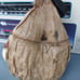 Vintage Whole Counut Head Carved Tiki Folk Art Bar wall Hanger