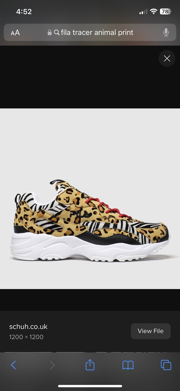 Zapatillas fila online animal print