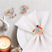 Easter Napkin Rings Set of 6, Easter Bunny Napkin Rings, Gold Bunny Napkin Rings